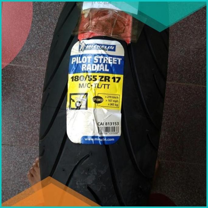 BAN MICHELIN 180/55-17 TYPE PILOT STREET RADIAL TUBLES 180 55 17 Preor