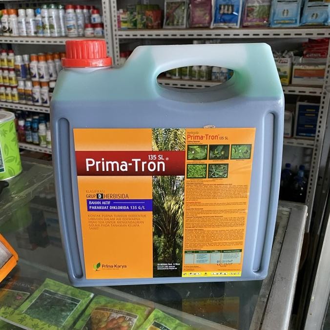 TERBARU - Herbisida Prima-Tron 135SL Parakuat Gramoxone Racun Rumput Kontak 5L