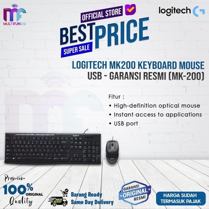 

LOGITECH MK-200 Keyboard Mouse USB MK200 - Garansi Resmi