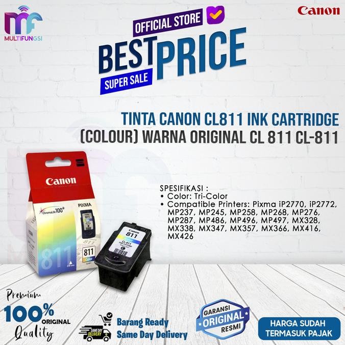 

Tinta Canon CL811 Ink Cartridge (Colour) Warna Original CL 811 CL-811