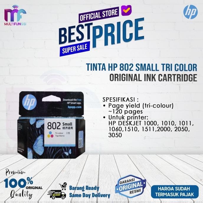 

Tinta HP 802 Small Tri Color Original Ink Cartridge / Colour