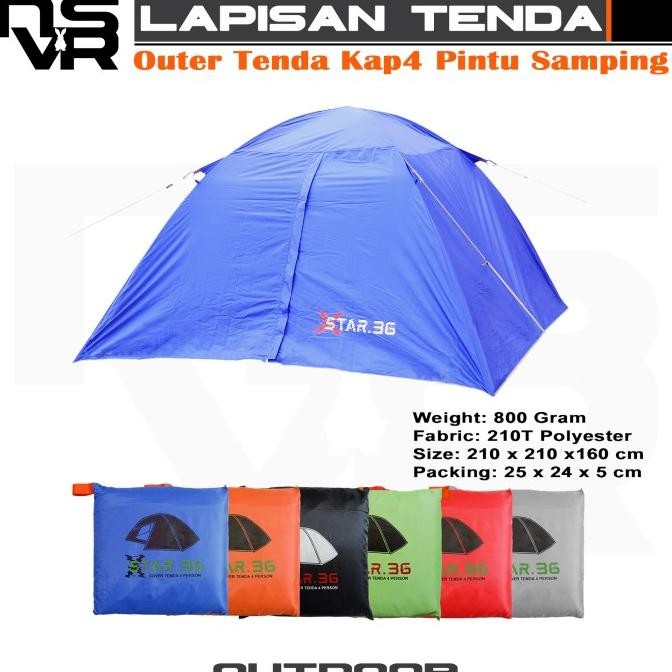 Cover Tenda Waterproof Tenda Kap 4-5 Orang/ Cover Lapisan Tenda