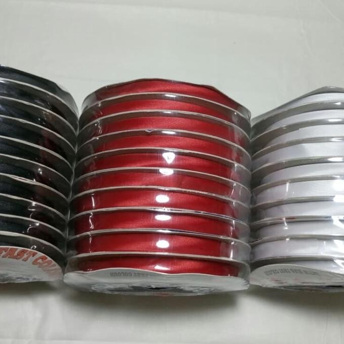 BEBAS ONGKIR - Bias satin tape / bisban satin cap Matahari isi 10 roll