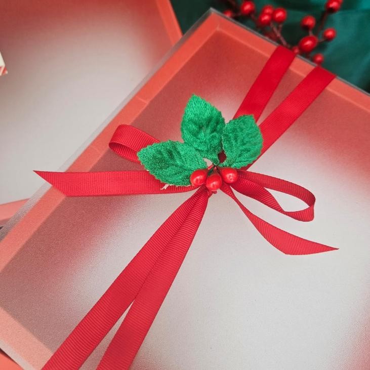 

CR - UK. 23x23x7 CM BOX KUE MERAH MIKA BURAM COCOK UNTUK NATAL IMLEK TERLARIS