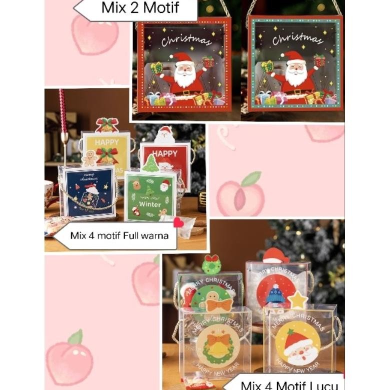 

CR - 5pcs (new) Premium Box Hamper Natal Box Mika Natal Box Mika Cookies Box Natal toples 500gr box Souvenir Natal Box mika Kue Box Mika cookies Dus Natal Kotak Natal Christmas box Mica Premium Box Parcel Natal packaging Natal Mika Natal Mika Cookies Mika
