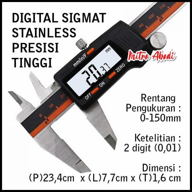 

Jangka Sorong / Digital Sigmat Premium Presisi Tinggi Stainless Steel