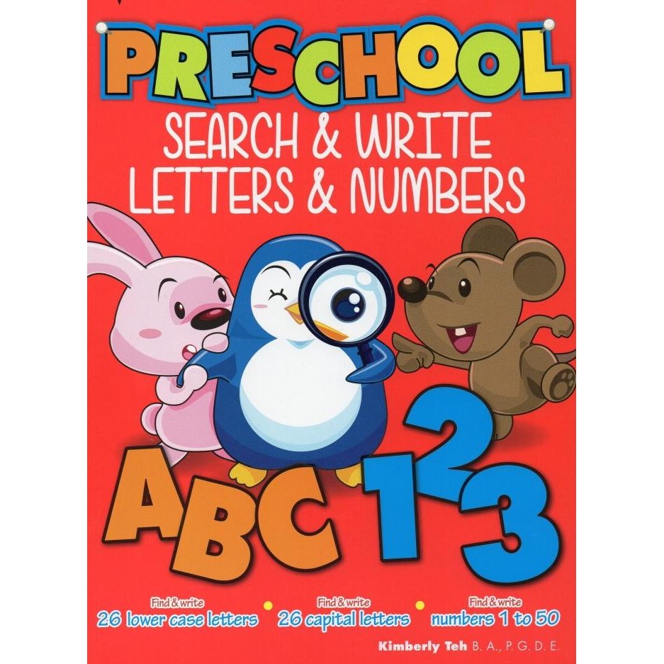 

READY PRESCHOOL SEARCH & WRITE, LETTERS & NUMBERS