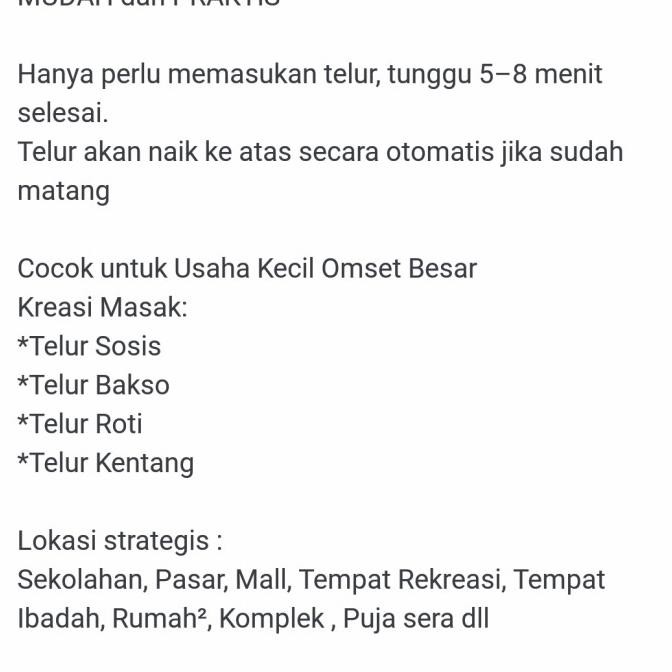 MESIN SOSIS TELUR SOSTEL EGGROLL LISTRIK AS
