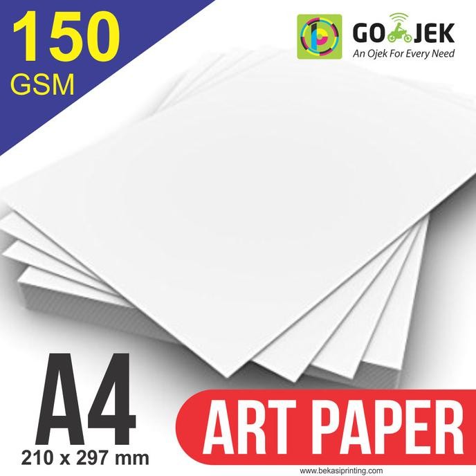 Diskon Kertas Art Paper ukuran A4 150 gram / Art Glossy Paper 150 GSM 1 RIM