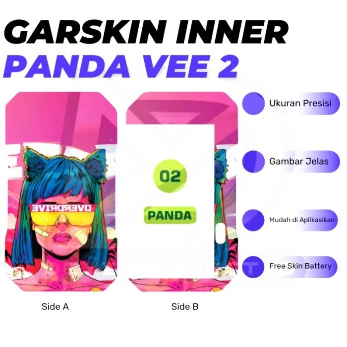 

Panda Vee2 01panda Casing/Case Stiker Skin Wrap CUSTOM - Premium Quality