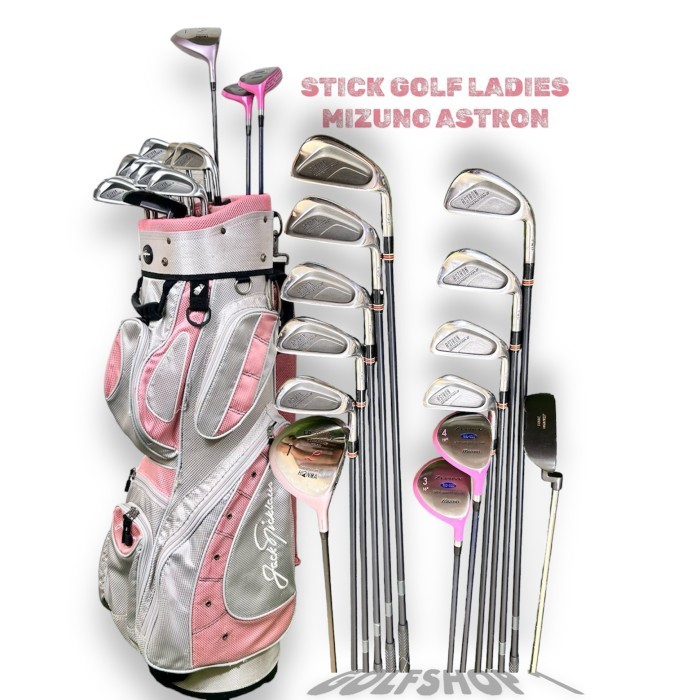 Stick Golf Ladies Mizuno Astron Shaft Graphite Flek Reguler Second Original Fullset Bag Golf