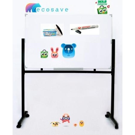 

BARU WHITEBOARD SAKANA 120 X 240 CM DOUBLE FACE (KAKI & RODA) + ONGKIR