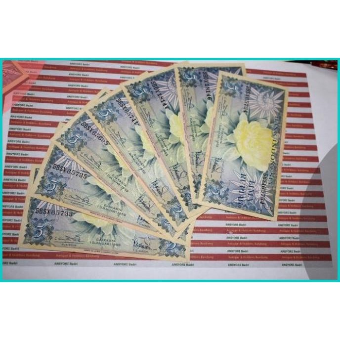 Uang Rp 5 Seri Bunga Tahun 1959 Seri X (Iklan D106) 11OKTZ4 tools