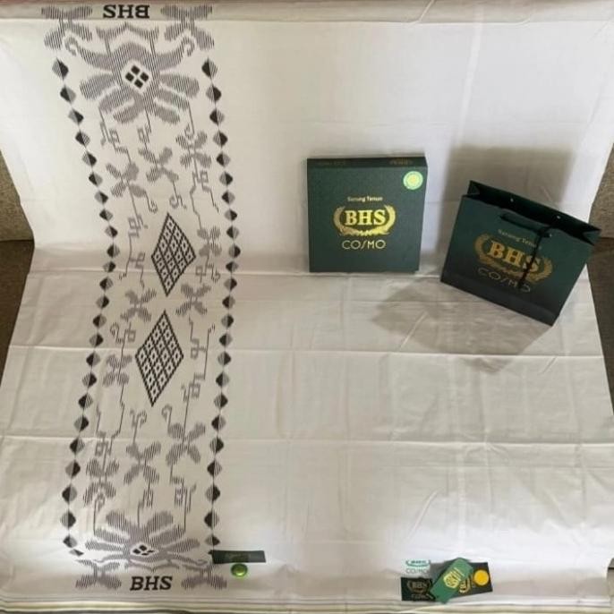 Sarung Bhs Cosmo Putih Gold Original Kualitas Premium