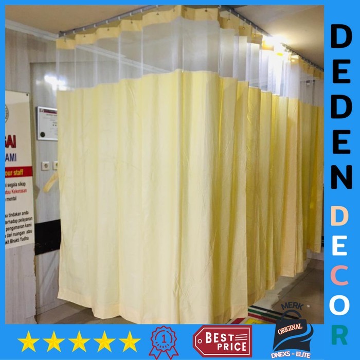 Tirai rumah sakit full PVC bahan terakreditasi anti bakteri