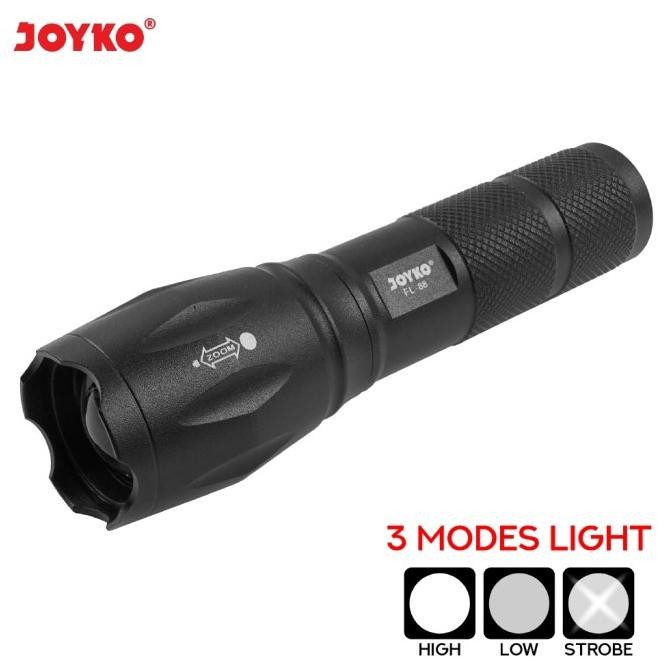 

BARU FLASHLIGHT SENTER LED ISI ULANG JOYKO FL-88