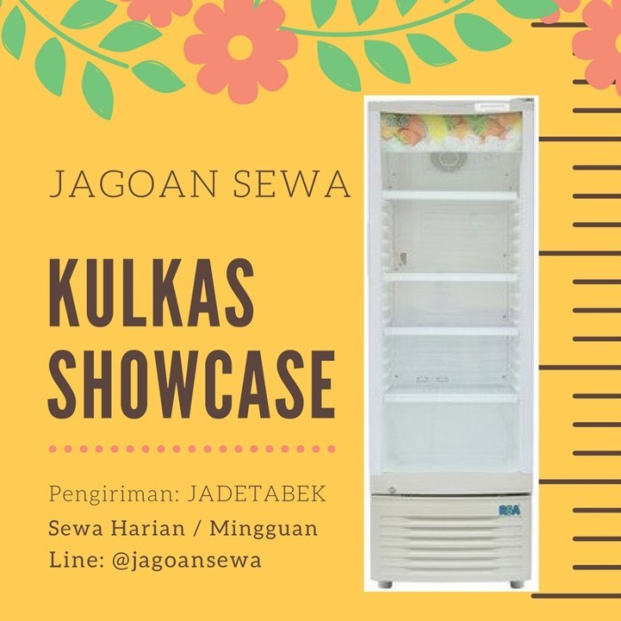 SEWA KULKAS SHOWCASE 180 LITER