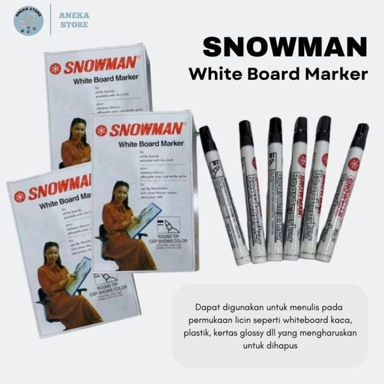 

Terbaru 0027 Spidol White Board Snowman Hitam Bg-12. Eceran