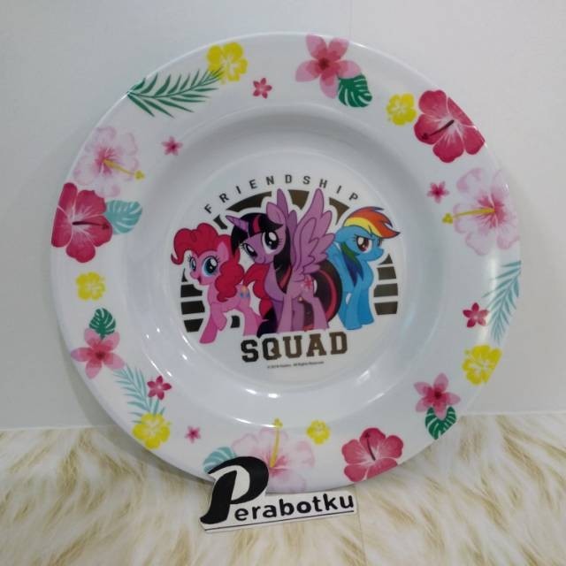 POPULER ONYX PIRING MAKAN BULAT MELAMIN 9 INCH KARAKTER MY LITTLE PONY