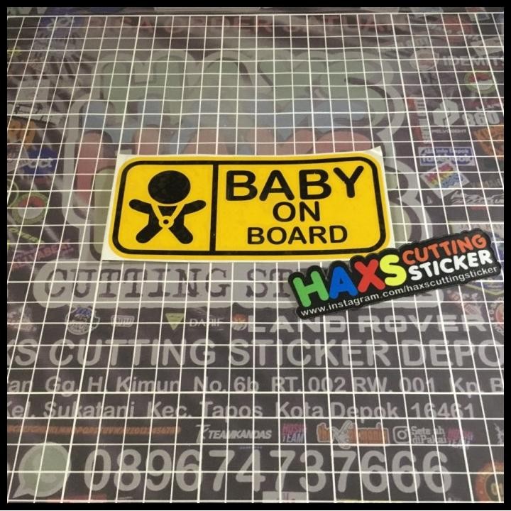 

GRATIS ONGKIR CUTTING STICKER BABY ON BOARD UKURAN 13 CM !