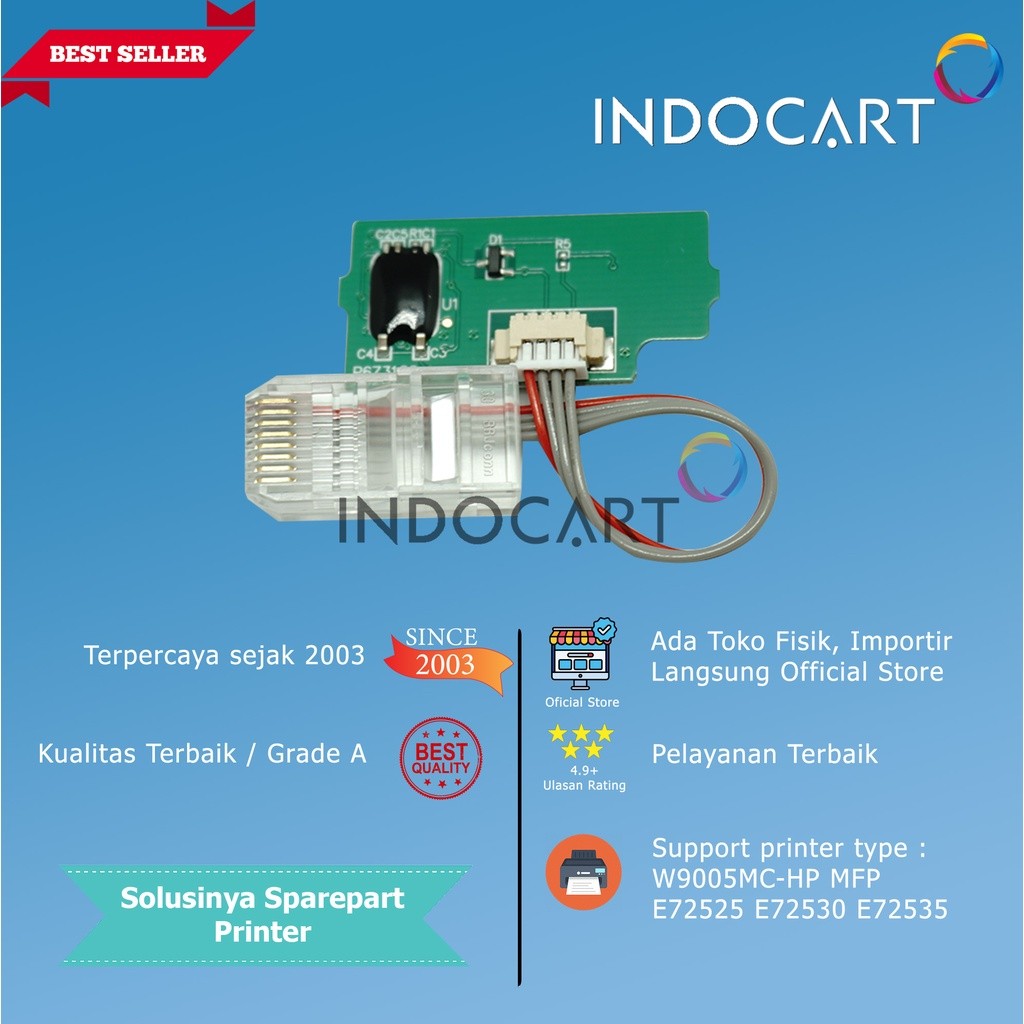 IndoCart Chip W9005MC-HP LaserJet MFP E72525 E72530 E72535-48K