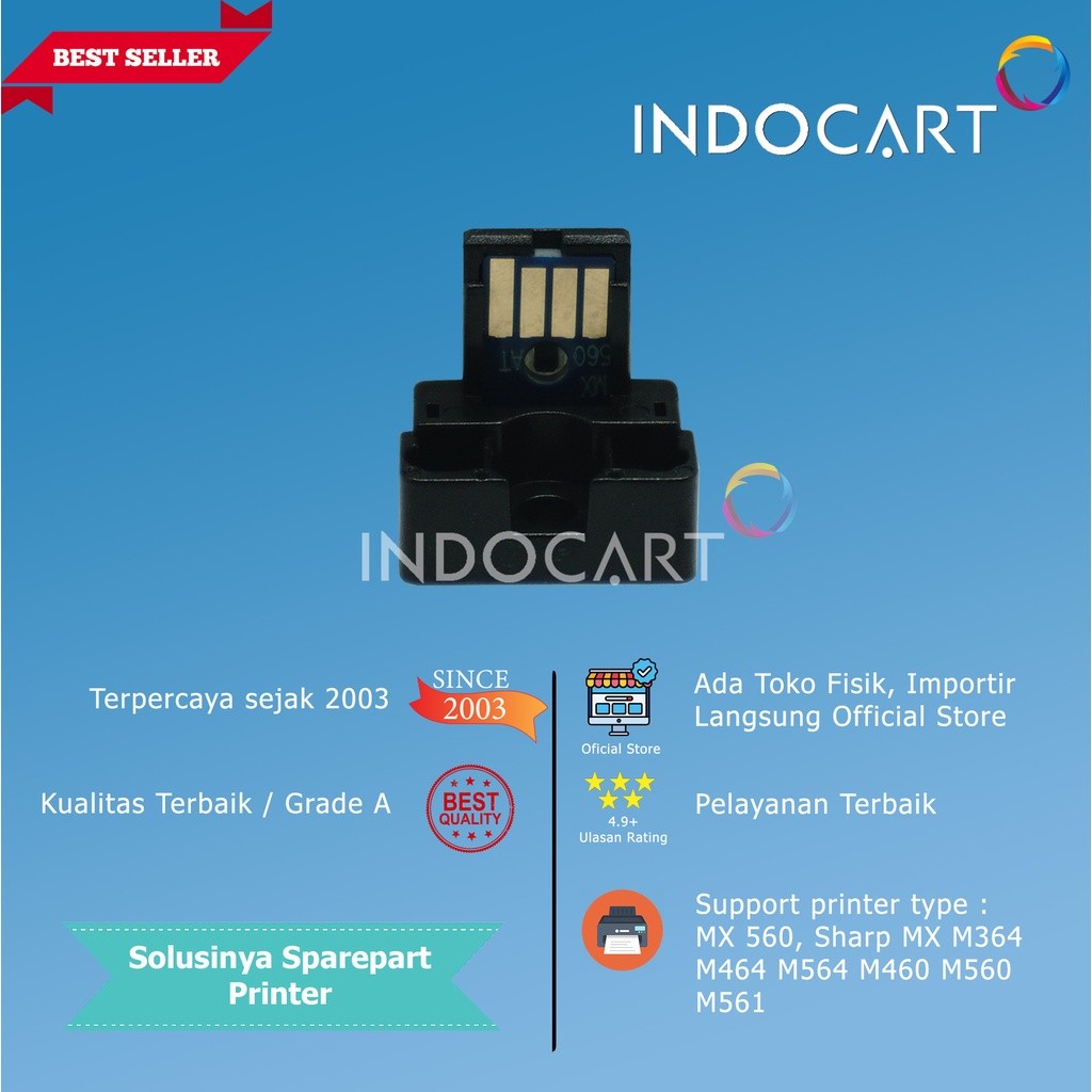 IndoCart Chip MX 560-Sharp MX M364N M365 M464 M465 M564 M460 M560 M561-40K