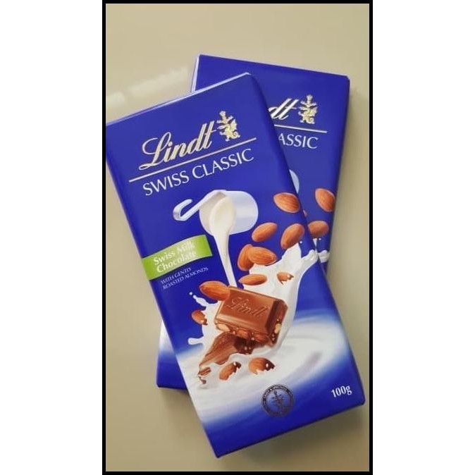 

Promo !! Lindt Swiss Classic Whole Almond Milk Chocolate Bar - Coklat