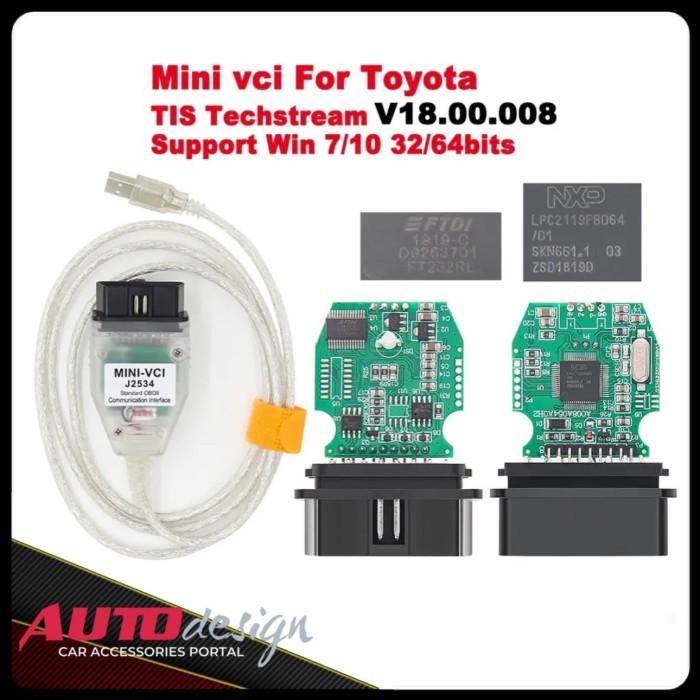 Scanner Mobil MINI VCI J2534/OBD2/Toyota TIS Techstream