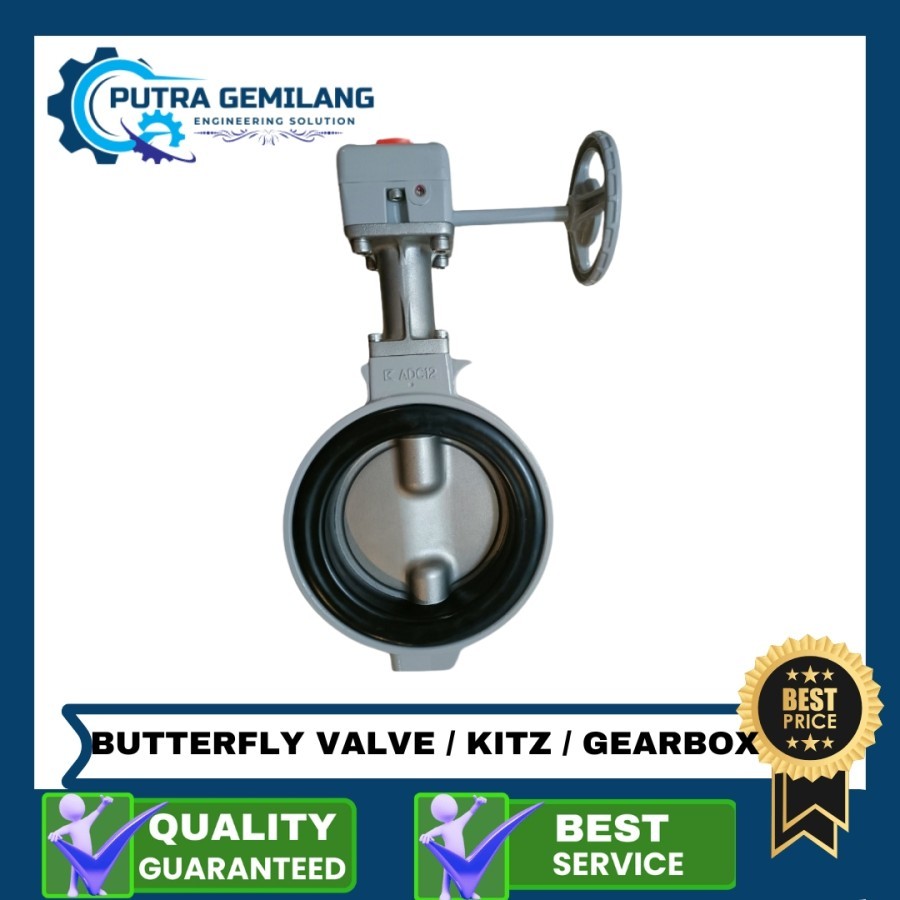 8" inch / BUTTERFLY VALVE KITZ ALUMUNIUM GEAR BOX / ORIGINAL
