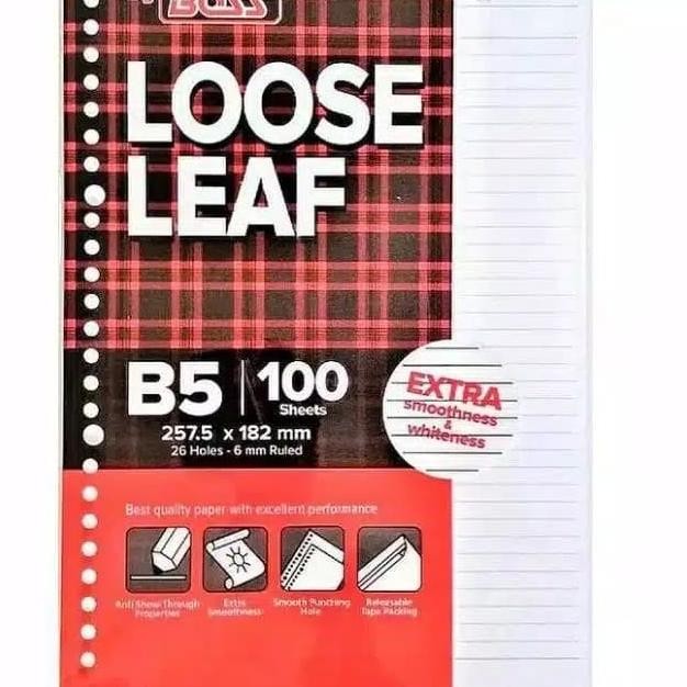 

Varian Terbaru ! Loose Leaf Isi Kertas Binder File B5 100 Lembar