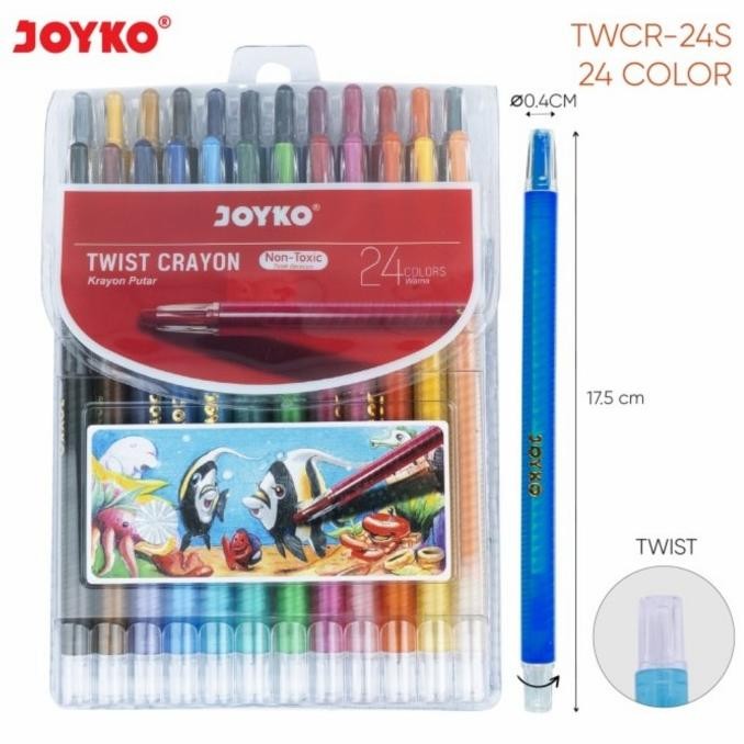 

New Arrival ! Crayon / Krayon Putar Joyko 24 Warna Panjang