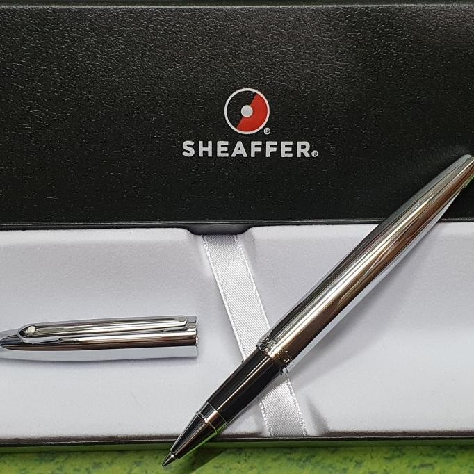 

Terlaris ! Pulpen Sheaffer Original VFM Chrome Plated Rollerball Free Grafir Nama