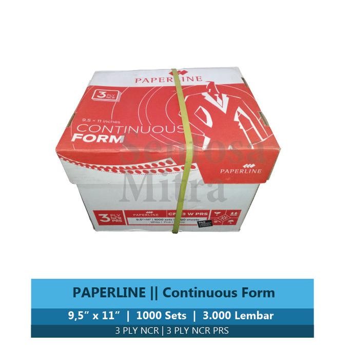 

Paperline Continuous Form Kertas Komputer 3 ply NCR PRS 9.5 x 11 inch