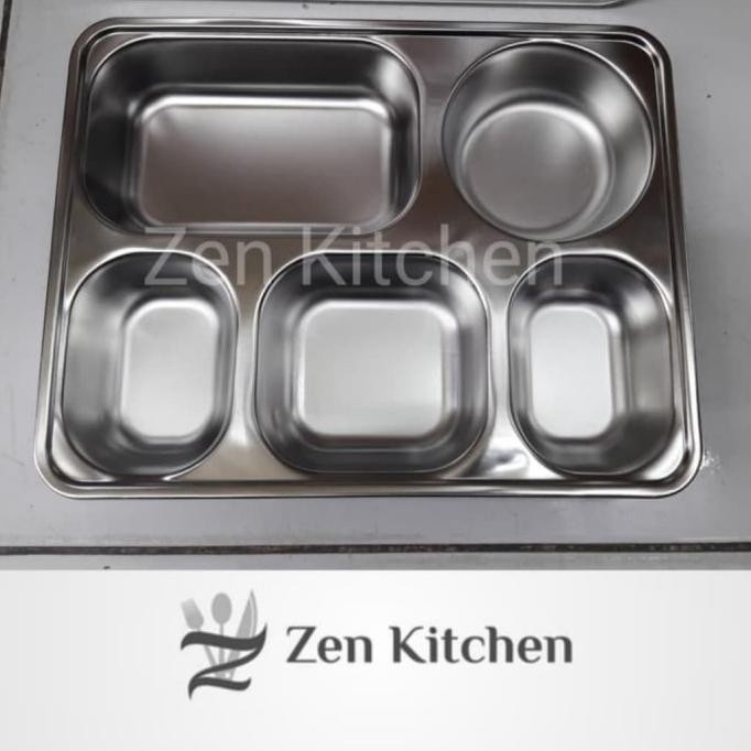 Food Tray Kotak Makan Tray Makan Tutup Stainless Termurah