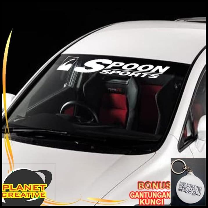 HOT DEAL TERLARIS STICKER STIKER SPOON SPORTS KACA STICKER MOBIL HONDA SPOON 