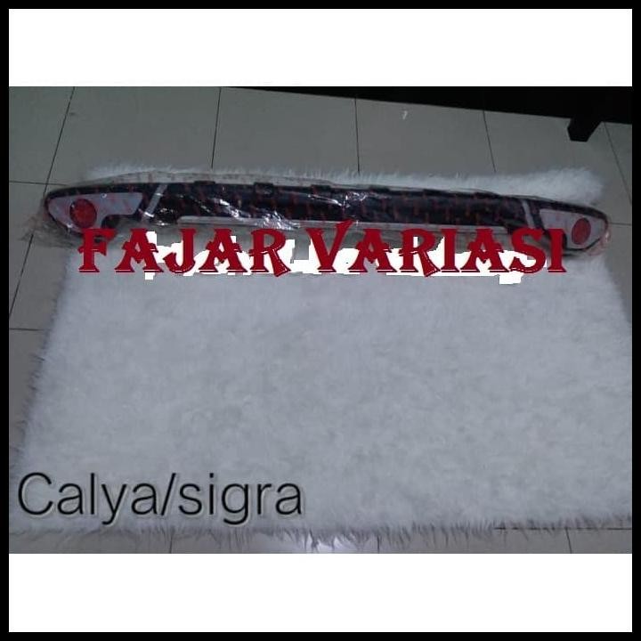 TERMURAH PENGAMAN BUMPER BEMPER BELAKANG ALL NEW CALYA /SIGRA LIST SILVER 