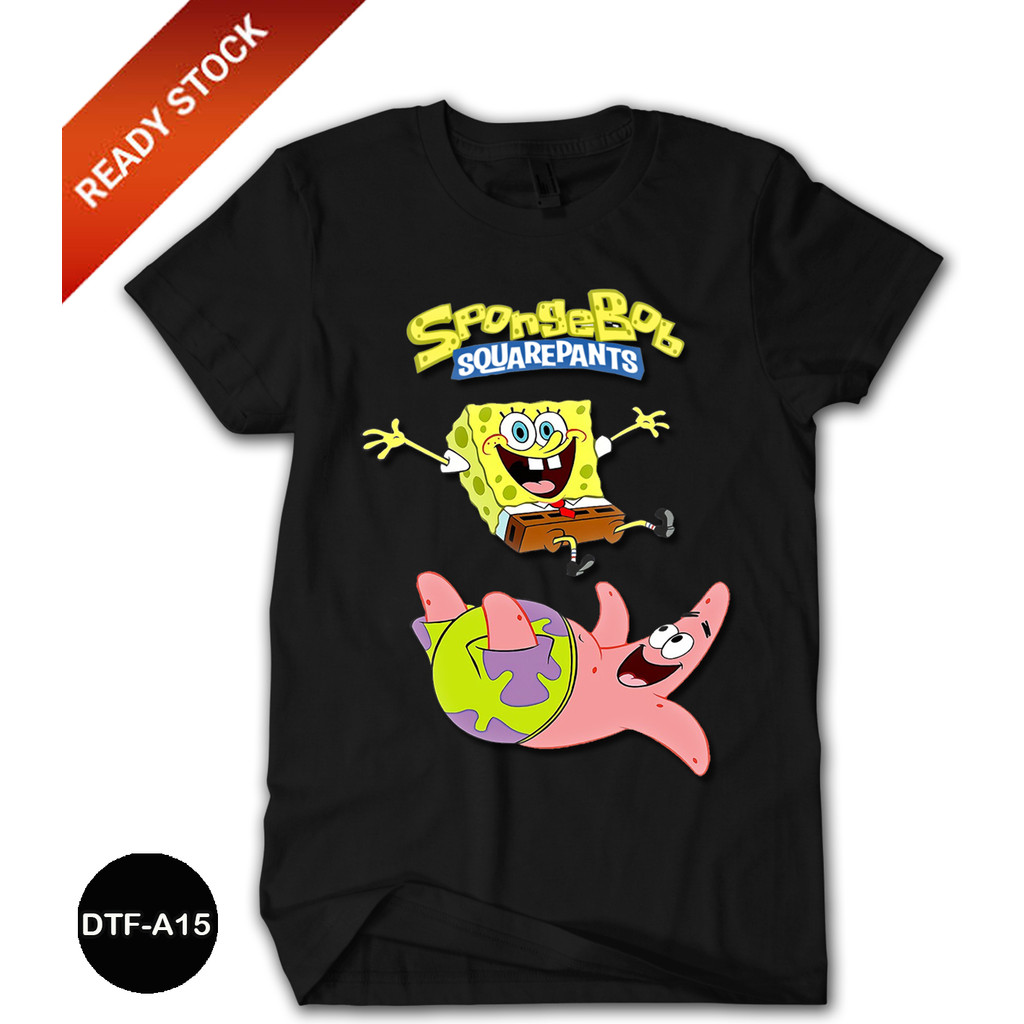 Kaos Spongebob Baju Anak dan Dewasa Katun Combed 24s DTF-A15 Fashion Keren