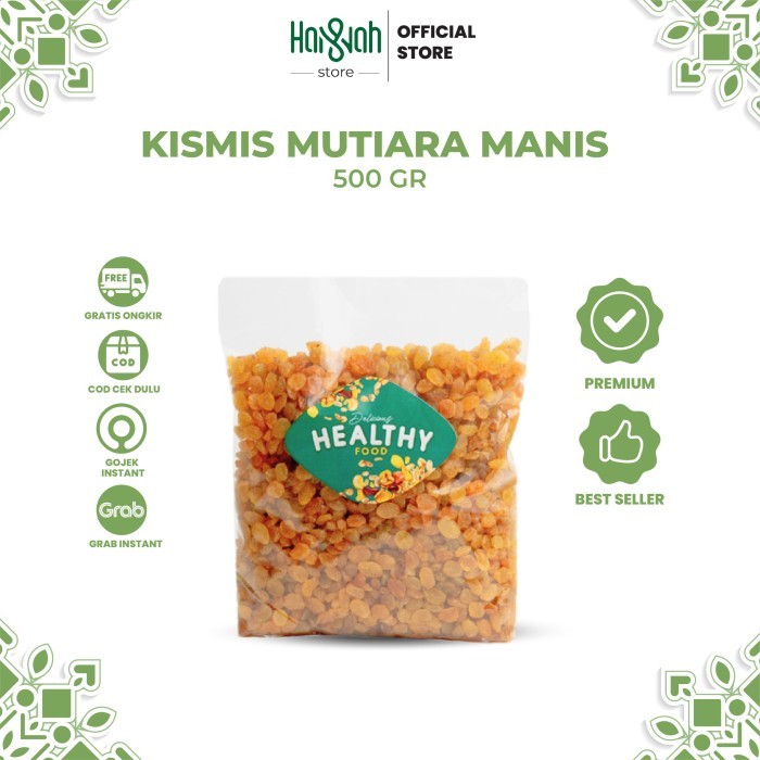 

Ready - Kismis Mutiara Manis 500 Gr / Simin Orginal Oleh Oleh Haji & Umroh