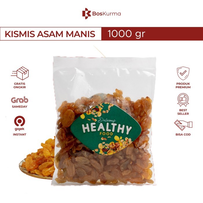 

Ready - Kismis Asam Manis 1 Kg Golden Raisin Original