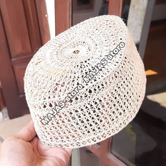 Peci Peci Rotan Kalimantan (Motif Lengkap) Kopiah Songkok kalimantan - krem, 9 kopiah premium laki-l