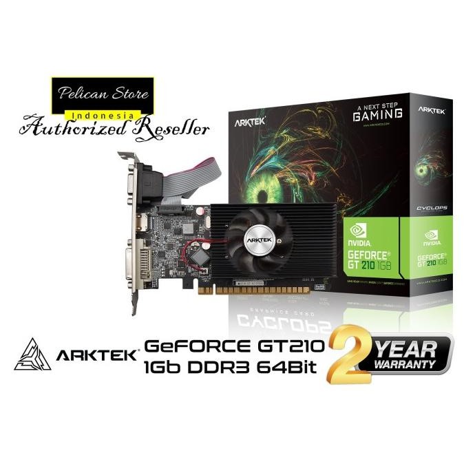 ARKTEK NVIDIA GEFORCE G210 1GB DDR3 64-BIT GRAPHICS CARD VGA ORIGINAL DAN TERPERCAYA