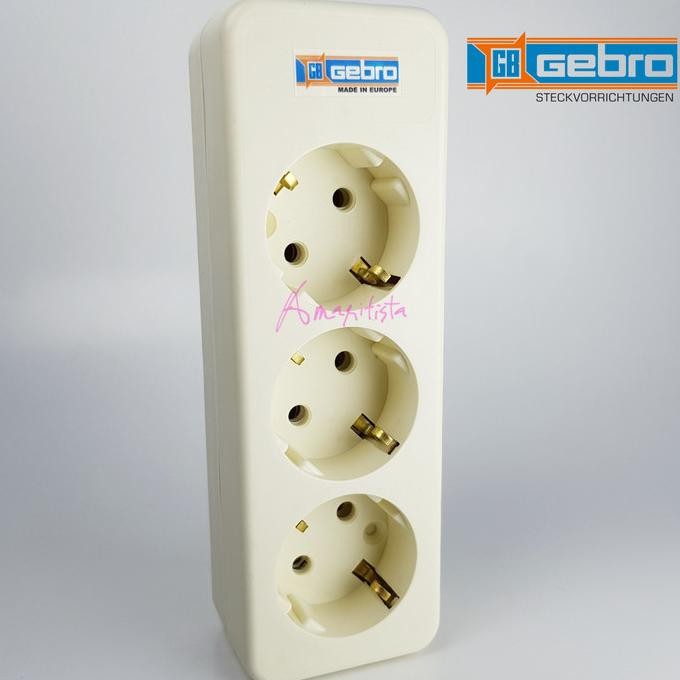 Produk Baru Stop Kontak Arde 3 Lubang GEBRO Made in EUROPE SNI LMK Outbow