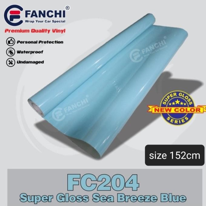 

TERMURAH 152CM STICKER FANCHI FC204 SUPER GLOSS GLOSSY SEA BREEZE BLUE 152CM /M