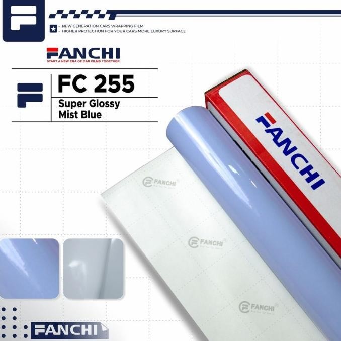 

KHUSUS ROLL STICKER FANCHI FC255 SUPER GLOSSY MIST BLUE 50CM X 8,5M ROLL