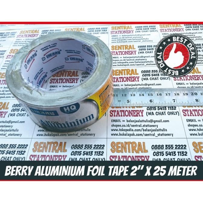 Ready Aluminium Foil Tape Isolasi Anti Tahan Panas Lem Panci Knalpot Talang