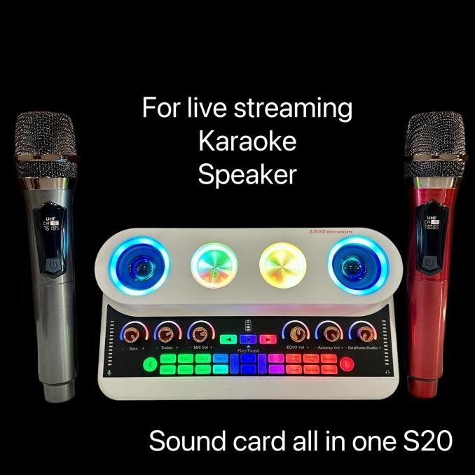 All in one soundcard S20 Speaker karaoke S20 Soundcard S20 wireless