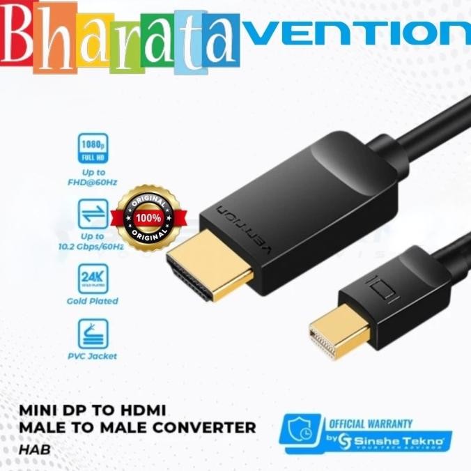 

Diskon! Vention Kabel Mini Display Port to HDMI Kabel Mini DP to HDMI HAB