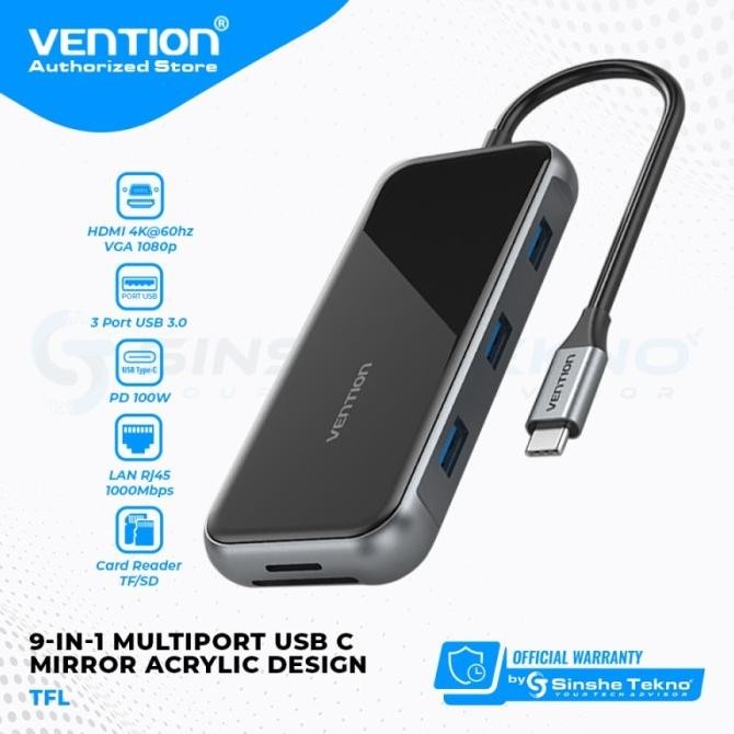 

Diskon! Vention Multiport Usb Type C Docking Station Hub Mirror Surface - TFJ