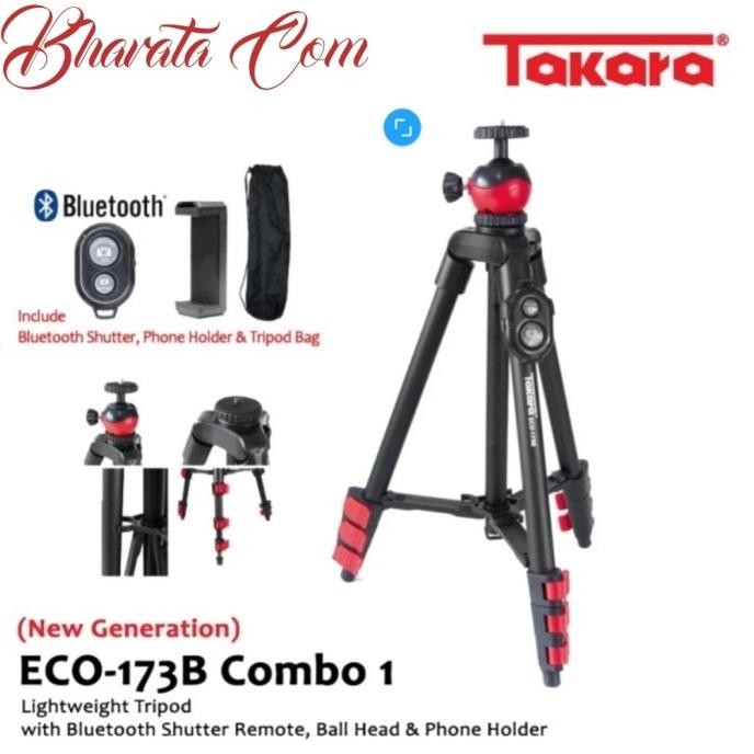 

Diskon! TAKARA ECO-173B Lightweight Tripod Wireless Bluetooth Ballhead 360