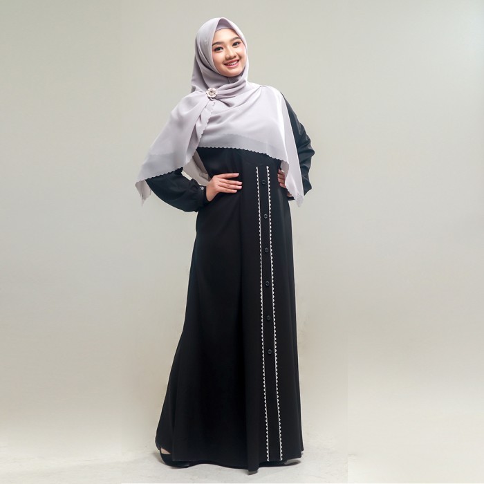terlaris Rabbani - Gamis Wanita Dreslim Azhilma Exclusive - 200 Hitam, XL UB28